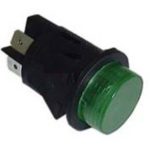 Interruptor redondo luminoso verde