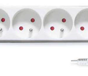 Multiprise 4P. (3x1mm) 1.5M Blanche
