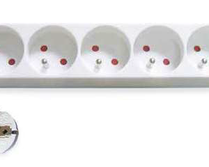 Multiprise 6T. / Int. (3x1mm) 1.5M Blanche