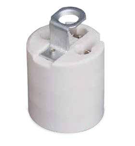Portalámparas Cerámico E27 4A 250V Blanco