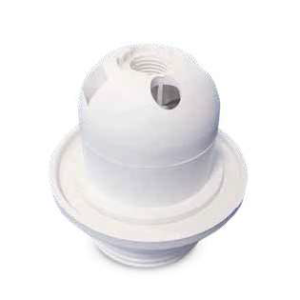 Portalámparas Termoplástico E27 con arandela Blanco