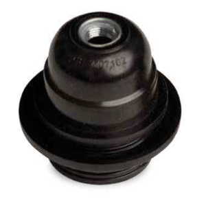 Portalámparas E27 Baquelita semiroscado 4A 250V Negro