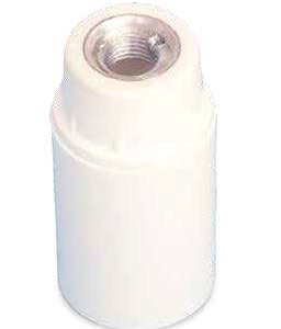 Portalámparas E14 Baquelita liso 2A 250V Blanco