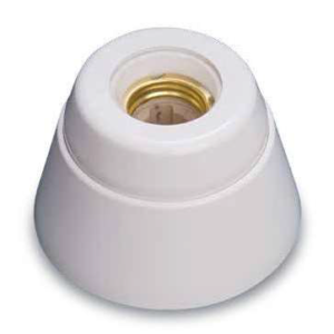 Portalámparas Resina urea Recto E27 Máx. 60W Blanco