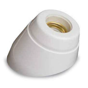 Portalámparas Resina urea Curvo E27 Máx. 60W Blanco