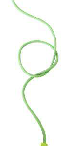 Portalámparas silicona E27 cable textil 1M - Verde