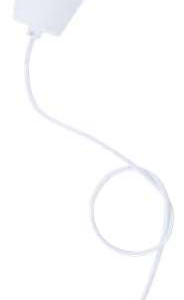 Portalámparas silicona E27 cable textil 1M - Blanco