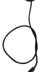 Portalámparas silicona E27 cable textil 1M - Negro