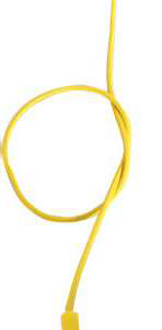 Portalámparas silicona E27 cable textil 1M - Amarillo