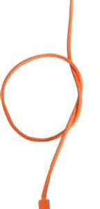 Portalámparas silicona E27 cable textil 1M - Naranja