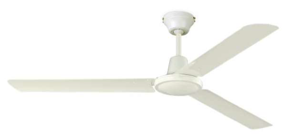 Ventilador techo industrial 56' 3 aspas metal Blanco