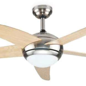 Ventilador techo mando+Luz 52' 5 aspas madera Haya