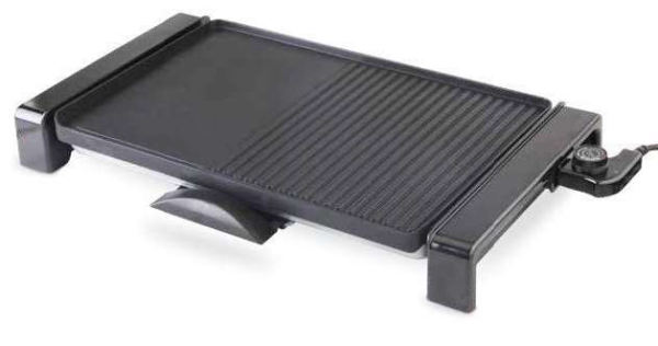 Plancha eléctrica 2000W antiadherente 48x32cm