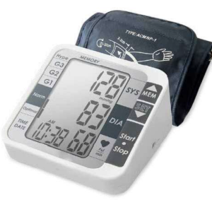 Tensiometro de brazo 0-299mmHg-Pulso 40-199, 4xAAA