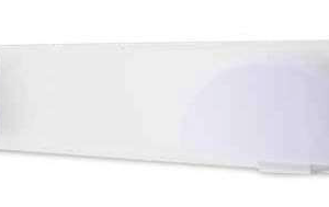 Percha medialuna doble acero pomo ABS - Blanco lacado 280x50mm