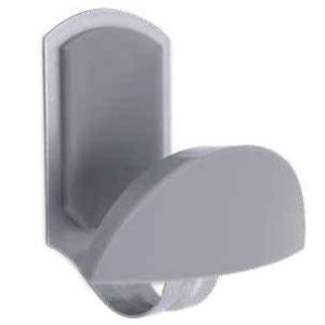 Percha medialuna acero pomo ABS - Cromado mate 45x84mm
