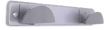 Percha medialuna doble acero pomo ABS - Cromado mate 280x50mm