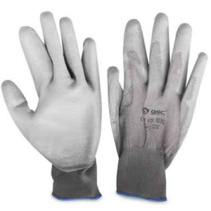 Par de guantes finos de PU Talla 10 - Gris