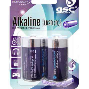 Pila alkalina GSC evolution LR20 (D), Blíster 2 Ud.