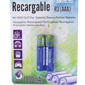 Pila recargable GSC R3/AAA Ni-MH 1000mAh, Blíster 2 Unid.