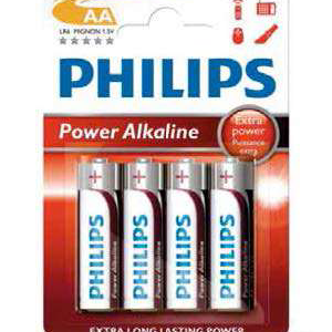 Pila alkalina PHILIPS LR6 (AA) Blíster 4 Ud.