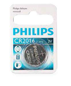 Pila Lithium PHILIPS CR2016 3V, Blíster 1 Unid.
