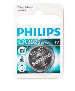 Pila Lithium PHILIPS CR2025 3V, Blíster 1 Unid.