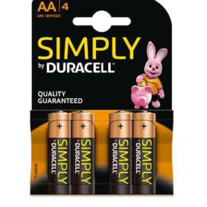 Pila alkalina DURACEL Basic LR6 (AA), Blíster 4 Ud.