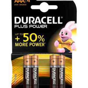 Pila alkalina DURACEL Plus LR03 (AAA), Blíster 4