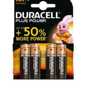 Pila alkalina DURACEL Plus LR6 (AA), Blíster 4