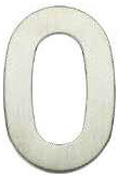 Número puerta 0 acero inoxidable con adhesivo