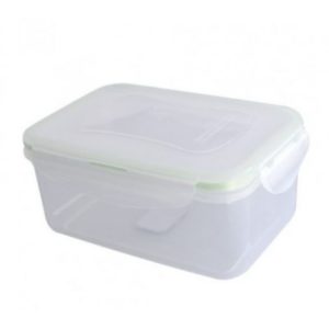 Táper hermético rectangular de plástico 1100ml
